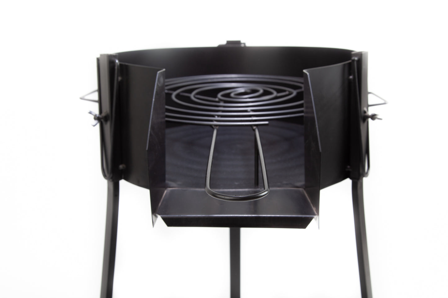Barbacoa Redonda con Parrilla Espiral y Apertura Frontal 600 - Hierro