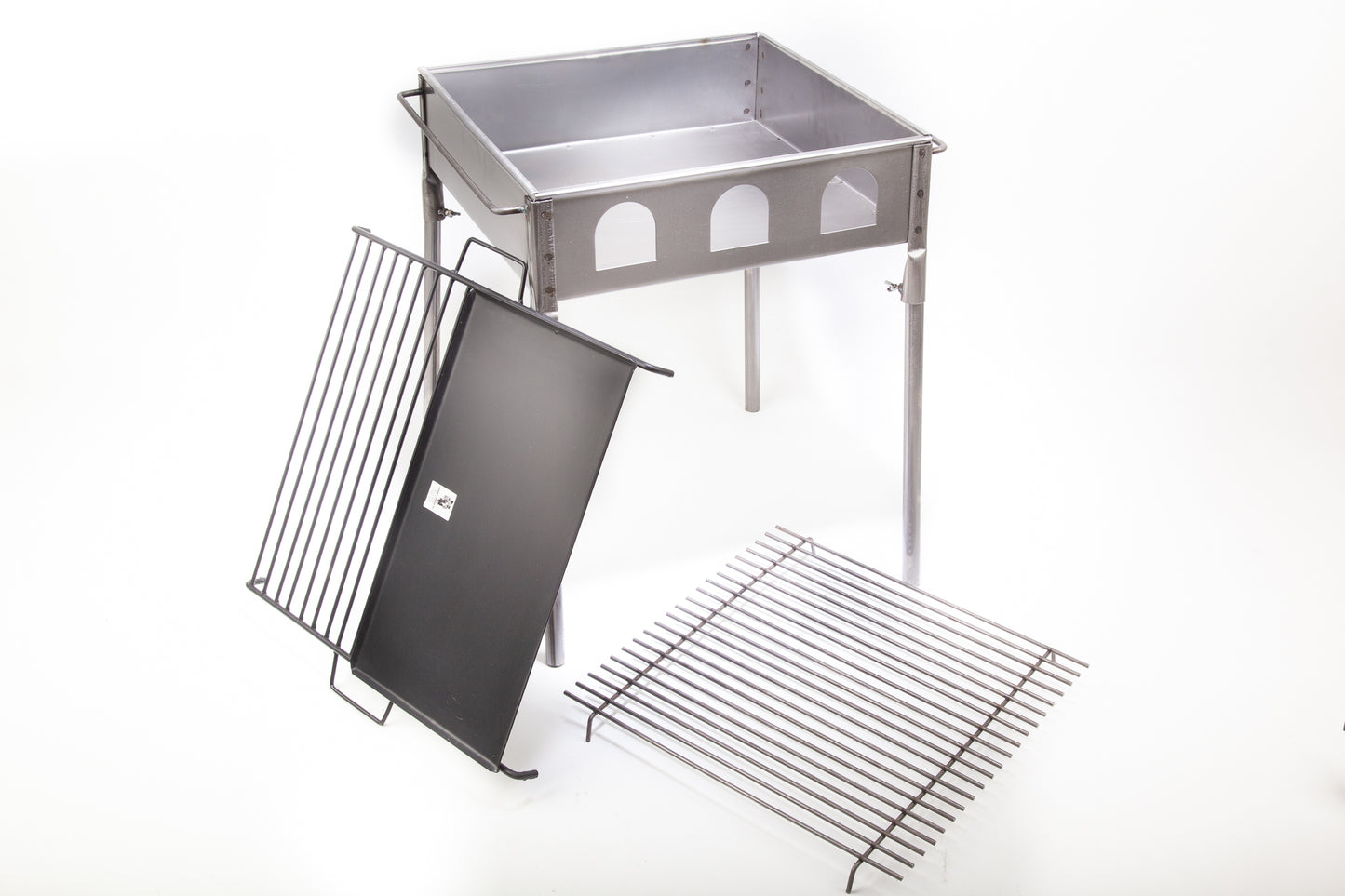 Barbacoa Desmontable Artesana con plancha Superior - Hierro