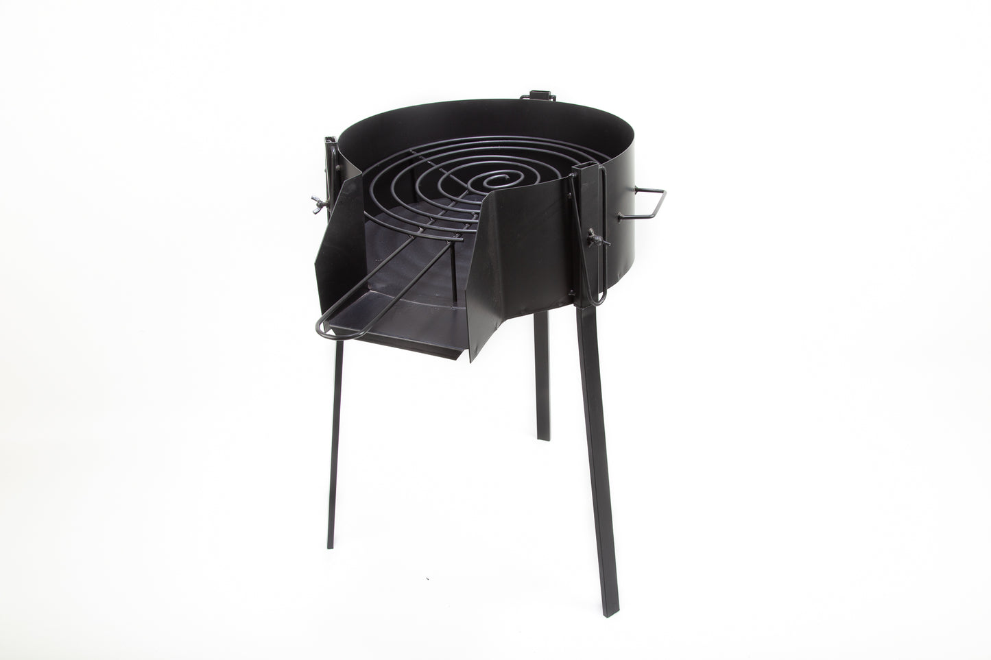 Barbacoa Redonda con Parrilla Espiral y Apertura Frontal 500 - Hierro