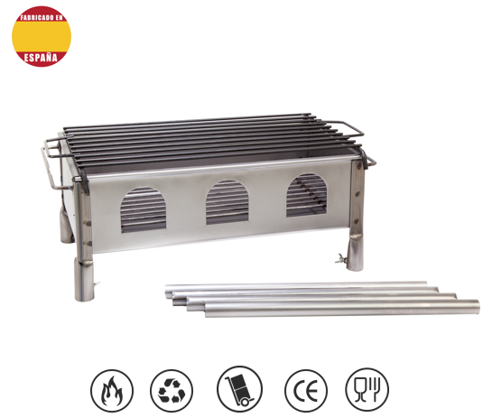 Barbacoa Desmontable Artesana Mediana - Hierro