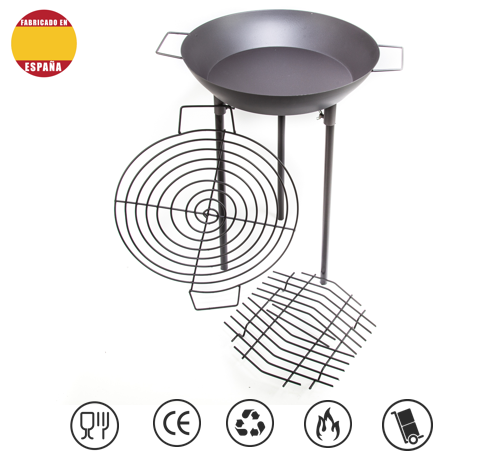 Barbacoa Redonda con Parrilla Espiral 500 - Hierro