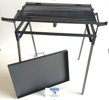 Barbacoa Desmontable Artesana con parrilla giratoria grande - Hierro