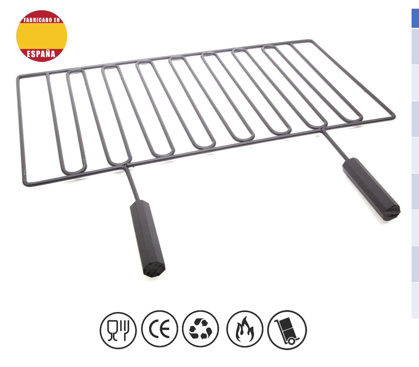 Parrilla Hierro 690 R8 Mangos Madera
